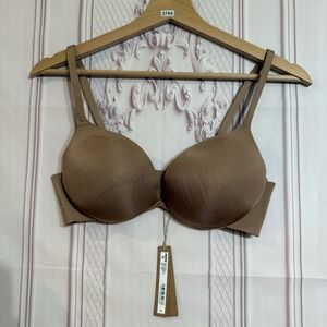 Skims Ultimate Push Up Plunge Bra In Sienna Size 34C NWT $60